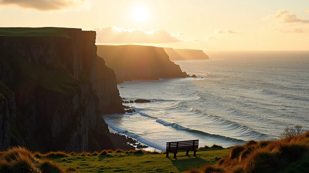 Coastal cliffs with ocean view
